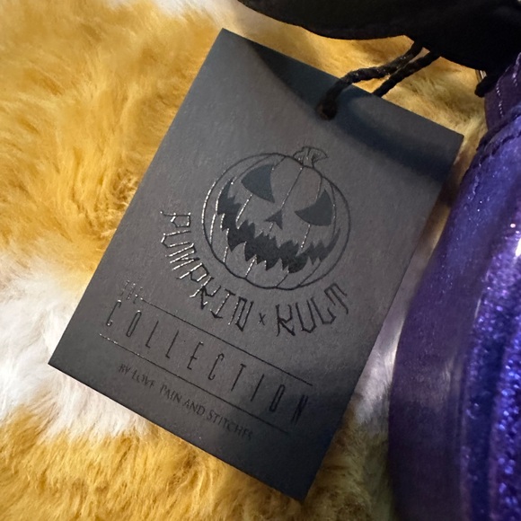 Purple Glitter Pumpkin Crossbody Bag - Picture 3 of 4